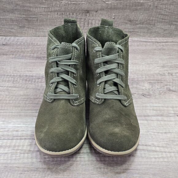 Timberland Shoreham Earthkeepers Women's Size 8.5 Olive Green Suede Boots NEW - Picture 2 of 9